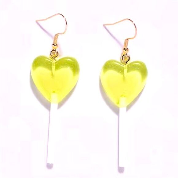 Gorgeous Green Playful Lollipop Earrings - Picture 1 of 4